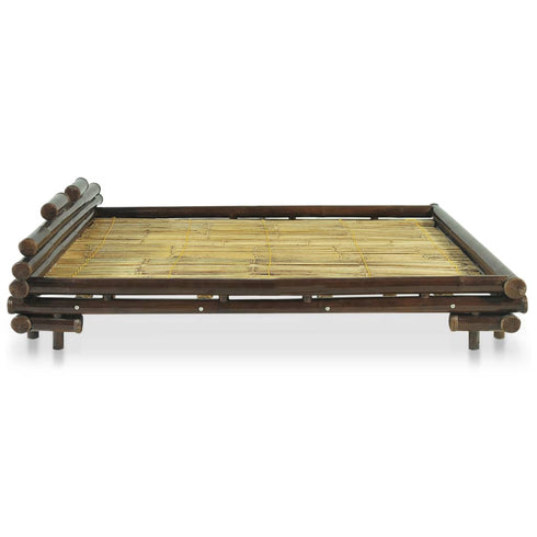 Aki Kagu -  Bed Frame Dark Brown Bamboo 180x200 cm 6FT Super King